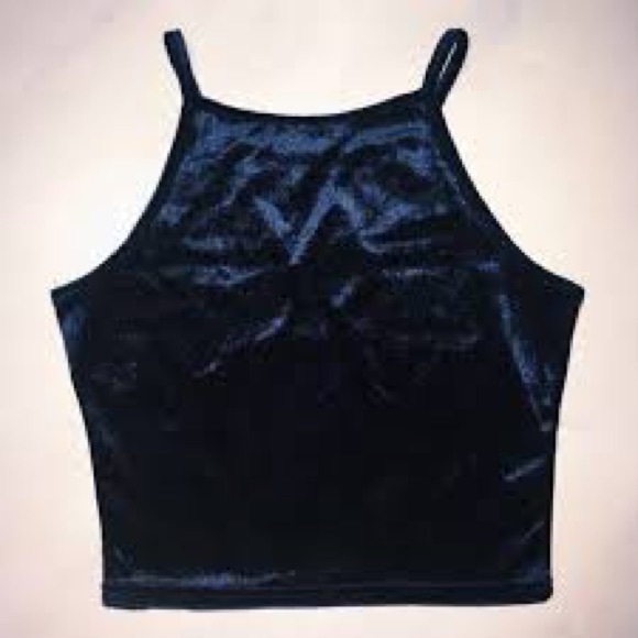 Mezzanine Tops - Velvet Crop top